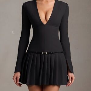 Oh Polly Fiorella Pleated Mini Dress